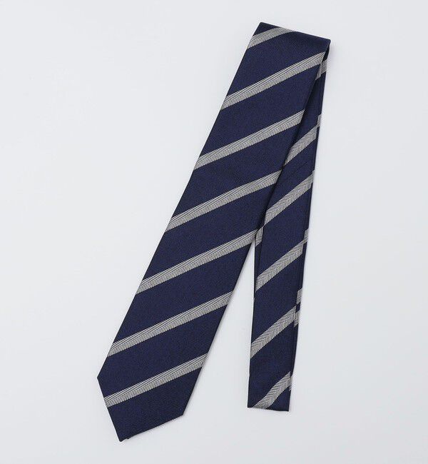 SHIPS「SHIPS: シルク バスケット ヘリンボーン ストライプ ネクタイ」|ネクタイ・蝶ネクタイ|