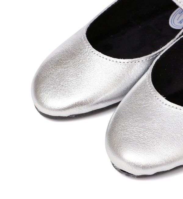 SHIPS Colors 「JAVERFLEX:メタリック レザー シューズ」|バレエシューズ|