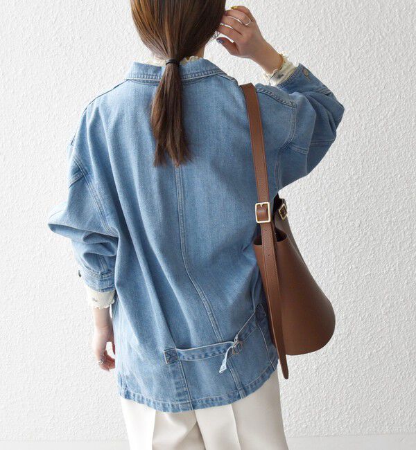 SHIPS any「SHIPS any:〈洗濯機可能〉ルーズ デニム カバーオール ジャケット［SHIPS any DENIM］」|デニムジャケット|