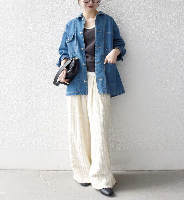 SHIPS any「SHIPS any:〈洗濯機可能〉ルーズ デニム カバーオール ジャケット［SHIPS any DENIM］」|デニムジャケット|