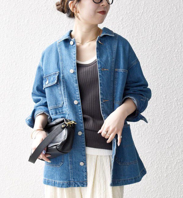 SHIPS any「SHIPS any:〈洗濯機可能〉ルーズ デニム カバーオール ジャケット［SHIPS any DENIM］」|デニムジャケット|