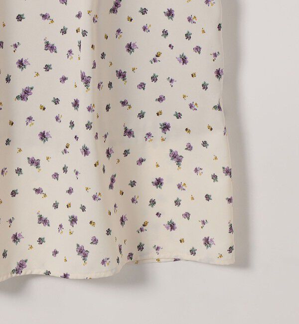 SHIPS any「SHIPS any:〈洗濯機可能〉フラワー プリント バイカラー Vネック ギャザー ワンピース」|ワンピース|