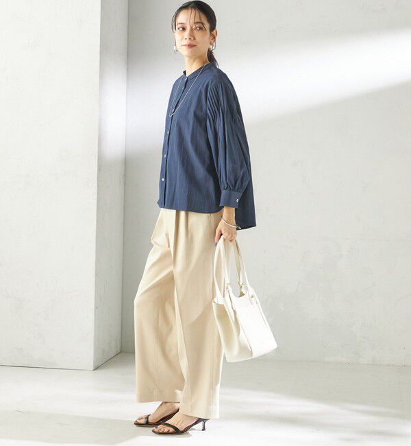 SHIPS for women「〈手洗い可能〉ヴィンテージ ライク デニム タック パンツ」|その他|