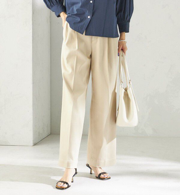 SHIPS for women「〈手洗い可能〉ヴィンテージ ライク デニム タック パンツ」|その他|