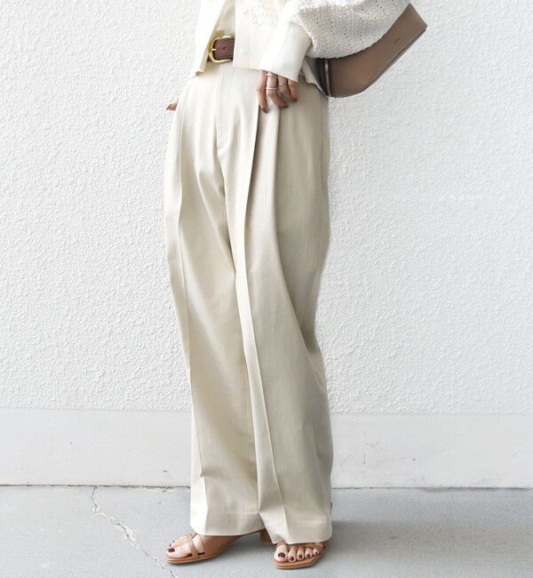 SHIPS for women「〈手洗い可能〉ヴィンテージ ライク デニム タック パンツ」|その他|