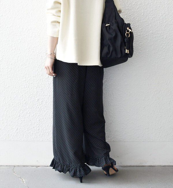 SHIPS any「SHIPS any:〈洗濯機可能〉ドット フリル ワイド イージー パンツ」|その他|