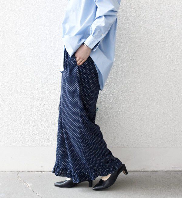 SHIPS any「SHIPS any:〈洗濯機可能〉ドット フリル ワイド イージー パンツ」|その他|