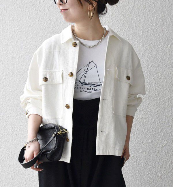 SHIPS any「《予約》SHIPS any:〈洗濯機可能〉カルゼ ショート ワーク ジャケット」|その他|