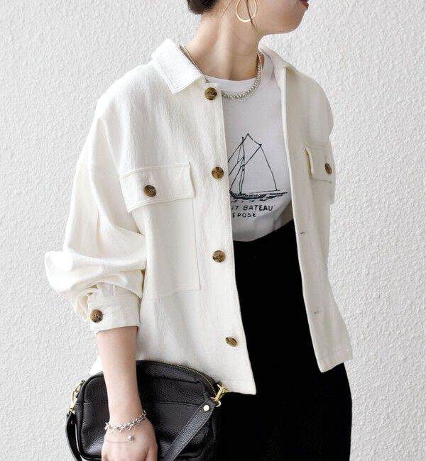 SHIPS any「《予約》SHIPS any:〈洗濯機可能〉カルゼ ショート ワーク ジャケット」|その他|