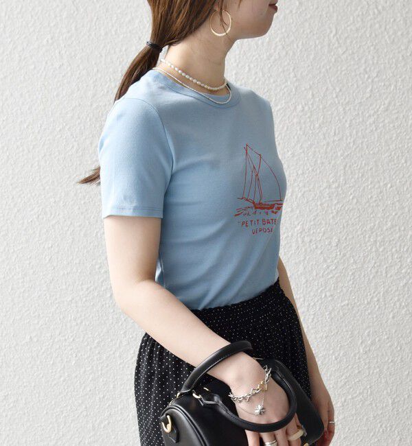 SHIPS any「《一部追加予約》【SHIPS any別注】PETIT BATEAU: ロゴ プリント コンパクト TEE 26SS」|Tシャツ・カットソー|
