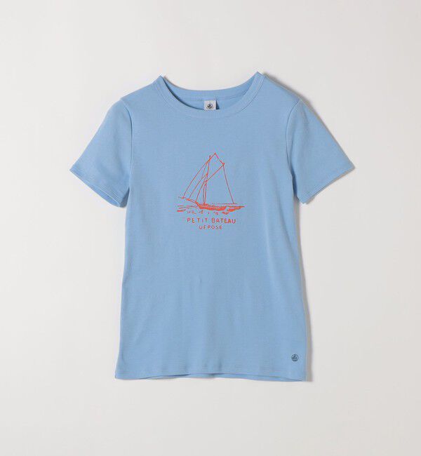SHIPS any「《一部追加予約》【SHIPS any別注】PETIT BATEAU: ロゴ プリント コンパクト TEE 26SS」|Tシャツ・カットソー|