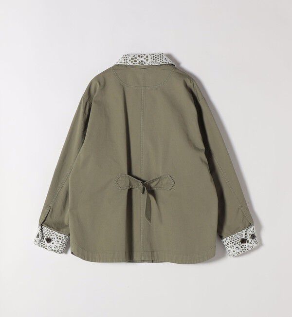 SHIPS any「《予約》SHIPS any:〈洗濯機可能〉コットン レース 切替 ミリタリー ジャケット ブルゾン」|ブルゾン・スタジャン|