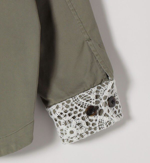 SHIPS any「《予約》SHIPS any:〈洗濯機可能〉コットン レース 切替 ミリタリー ジャケット ブルゾン」|ブルゾン・スタジャン|