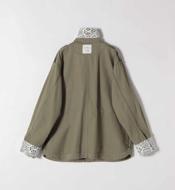 SHIPS any「《予約》SHIPS any:〈洗濯機可能〉コットン レース 切替 ミリタリー ジャケット ブルゾン」|ブルゾン・スタジャン|