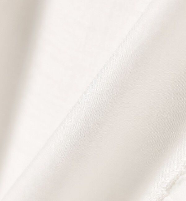 SHIPS for women「《予約》〈手洗い可能〉綿 シルク Vネック フリル タック ブラウス」|シャツ・ブラウス|