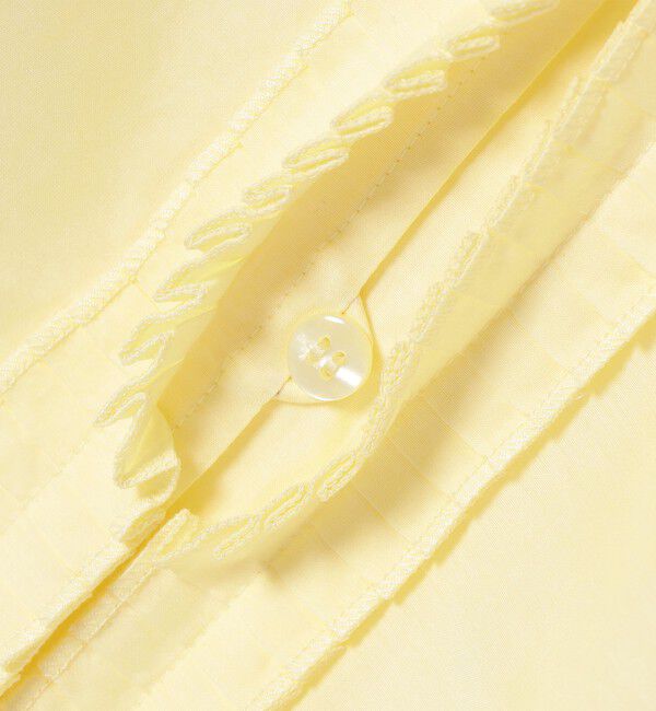 SHIPS for women「《予約》〈手洗い可能〉綿 シルク Vネック フリル タック ブラウス」|シャツ・ブラウス|