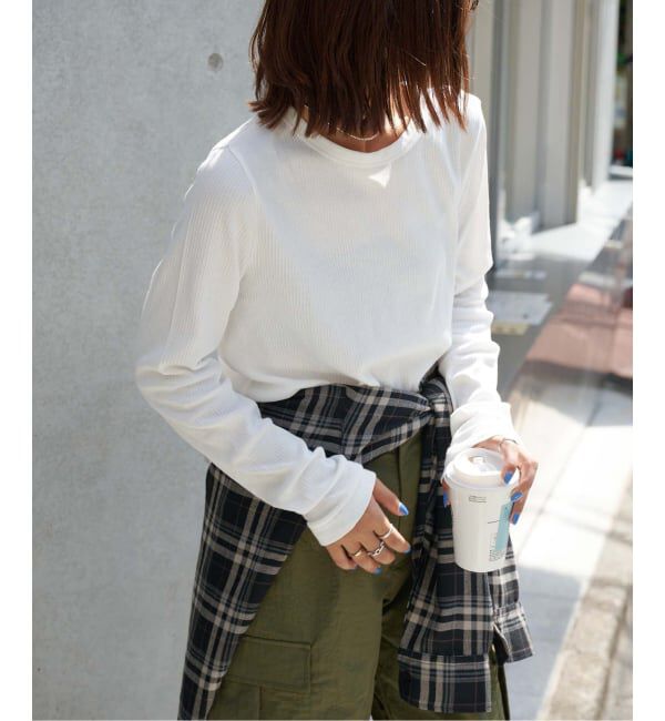 OUTDOOR PRODUCTS Usual Things「吸湿発熱 ジンジャーシアーロンTEE」|Tシャツ・カットソー|ホワイト