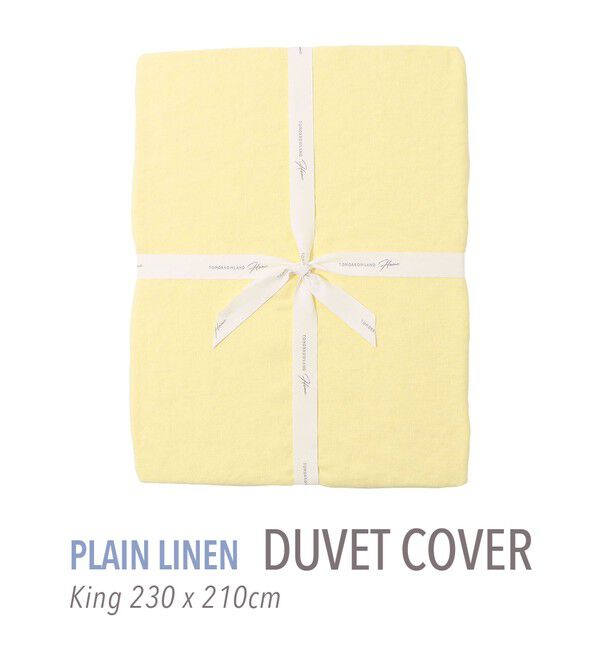 TOMORROWLAND HOME「プレーンリネン 掛布団カバー（キング）」|その他|23 イエロー