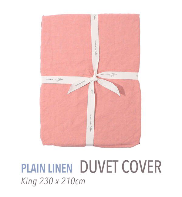 TOMORROWLAND HOME「プレーンリネン 掛布団カバー（キング）」|その他|33 ピンク