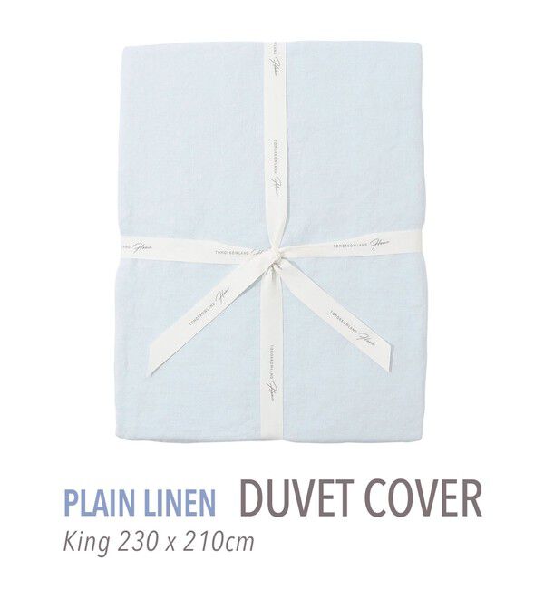 TOMORROWLAND HOME「プレーンリネン 掛布団カバー（キング）」|その他|63 ライトブルー