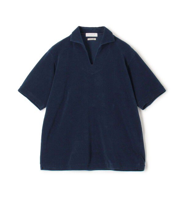 TOMORROWLAND MENS「スビンパイル スキッパーポロシャツ」|ポロシャツ|67 ダークブルー