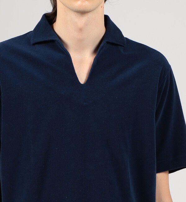 TOMORROWLAND MENS「スビンパイル スキッパーポロシャツ」|ポロシャツ|