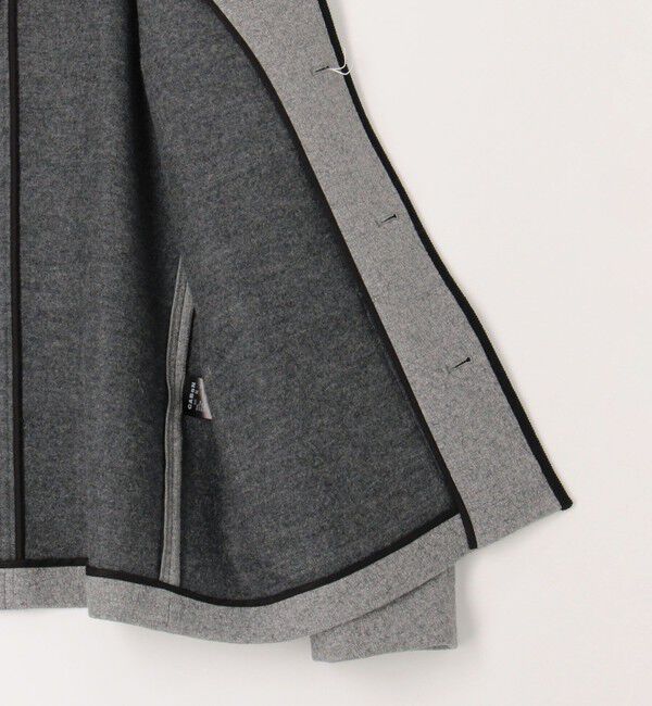 CABaN「CABaN ウールコットンダブルフェイス カラーレスジャケット」|ノーカラーコート|