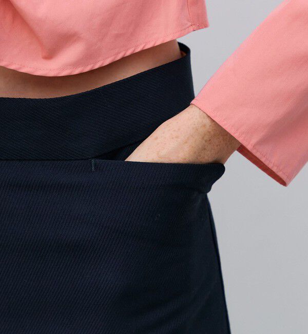 BACCA「ウールシルク スリムテーパードパンツ」|スラックス|