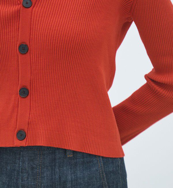 MACPHEE「コットンリブ Vネックカーディガン」|カーディガン|