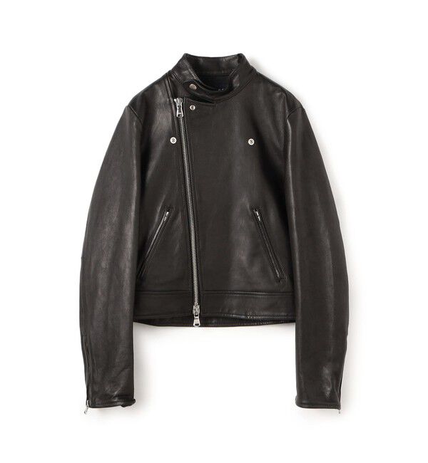 MACPHEE「ラムレザー ライダースジャケット」|ライダースジャケット|19 ブラック