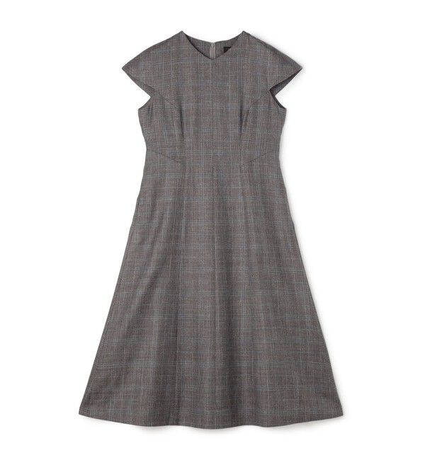 TOMORROWLAND collection「SUMMERTIME BLUE キャップスリーブワンピース」|ワンピース|46 ブラウン系