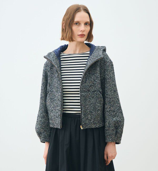 TOMORROWLAND collection「カラーネップホームスパン フーデットブルゾン」|ブルゾン・スタジャン|