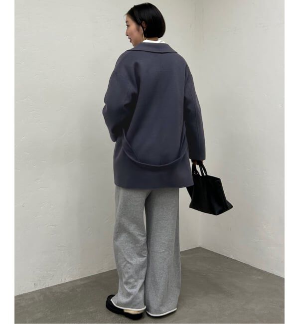 WEB限定/追加》SUPER140 ダブルフェイスベルテッドコート（SLOBE IENA