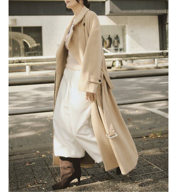 IENA LA BOUCLE「IENA LA BOUCLE キャメルシャギーコート」|その他|