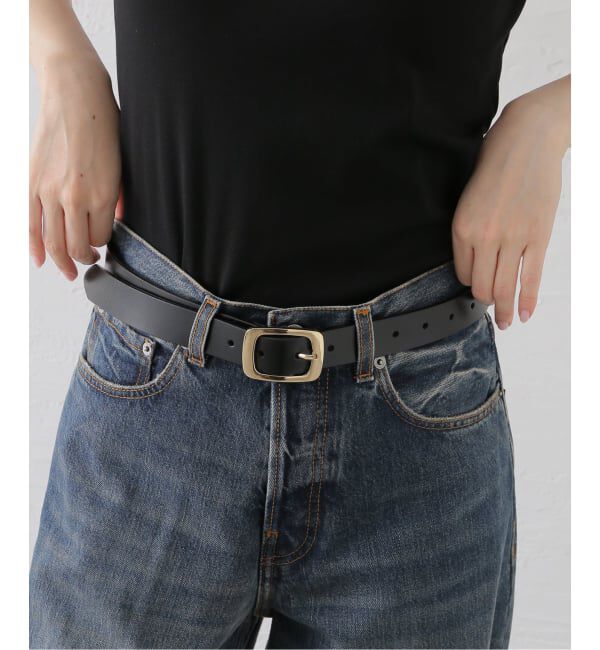 SLOBE IENA「《追加2》SLOBE スクエアメタルレザーベルト」|ベルト|