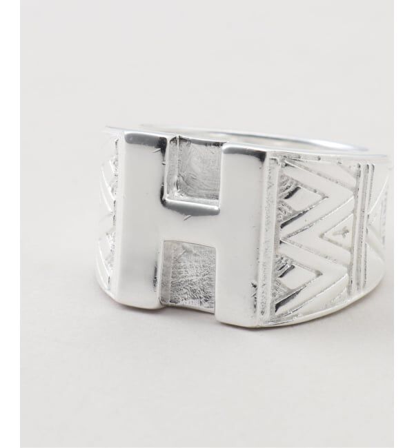 VERMEIL par iena「ADRAR アドラル 別注 イニシャルリング H」|リング|