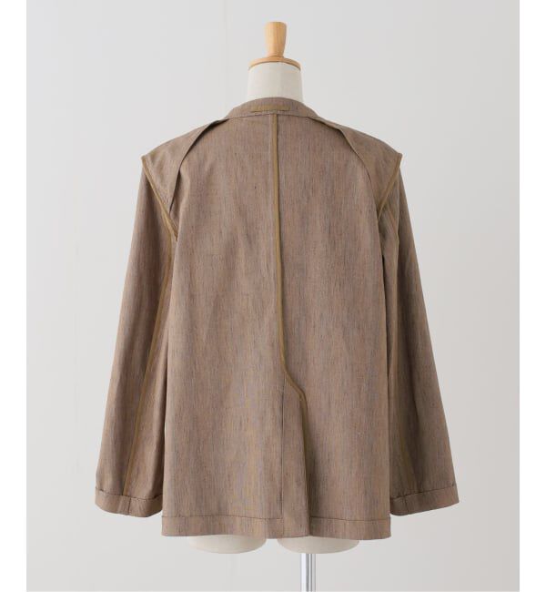 SLOBE IENA「メランジュヘリンボーンカラーレスジャケット」|ノーカラージャケット|