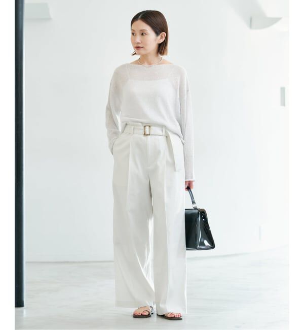 IENA「《予約》ウォッシャブル スパークルコットンプルオーバー」|ニット・セーター|