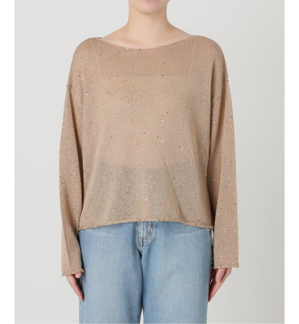 IENA「《予約》ウォッシャブル スパークルコットンプルオーバー」|ニット・セーター|