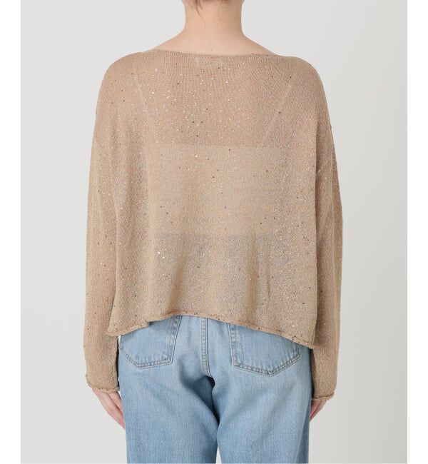 IENA「《予約》ウォッシャブル スパークルコットンプルオーバー」|ニット・セーター|