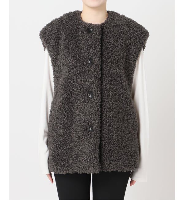 JOURNAL STANDARD「Sheep Like Fur クルーネックベスト」|ダウンベスト・ベスト|