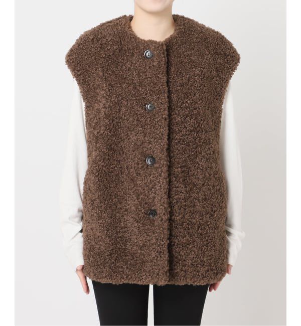 JOURNAL STANDARD「Sheep Like Fur クルーネックベスト」|ダウンベスト・ベスト|