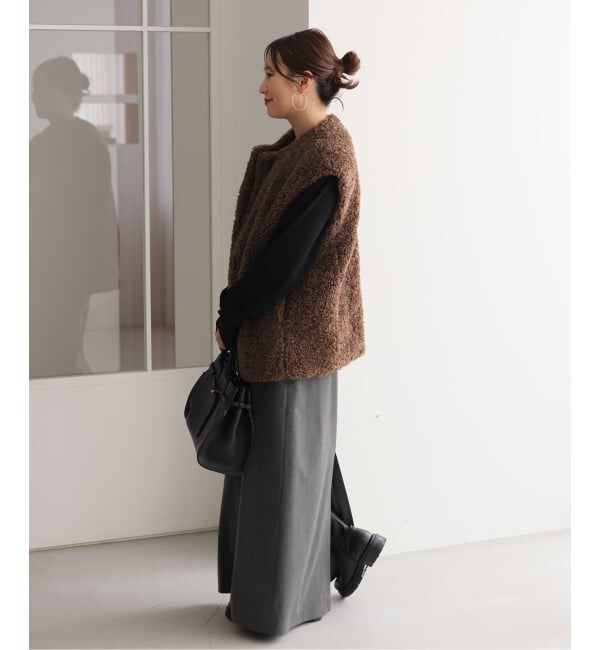 JOURNAL STANDARD「Sheep Like Fur クルーネックベスト」|ダウンベスト・ベスト|