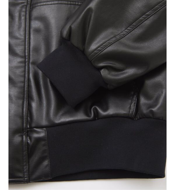 JOURNAL STANDARD「フェイクレザー ファイヤーマン フード ジャケット」|ライダースジャケット|