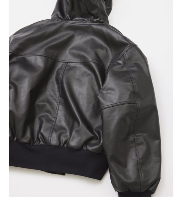 JOURNAL STANDARD「フェイクレザー ファイヤーマン フード ジャケット」|ライダースジャケット|