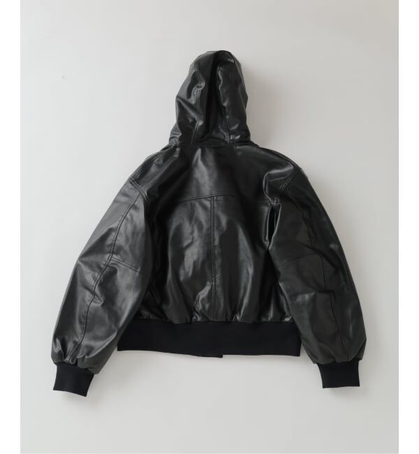 JOURNAL STANDARD「フェイクレザー ファイヤーマン フード ジャケット」|ライダースジャケット|