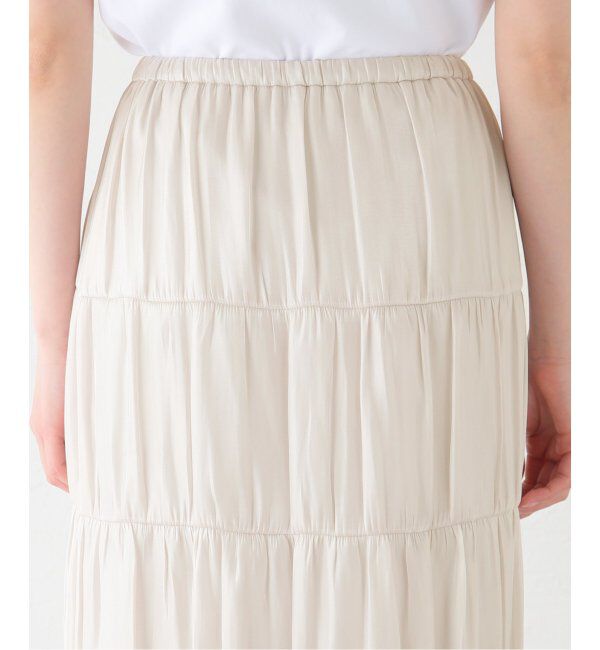 NOBLE「シアーブライトナローティアードスカート」|スカート|