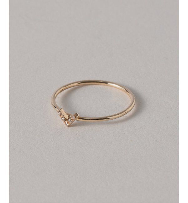 Lilas by Spick&Span「《一部店舗+WEB限定》Vラインダイヤリング K10」|リング|