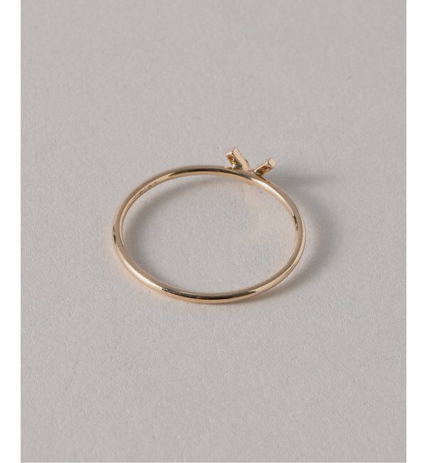 Lilas by Spick&Span「《一部店舗+WEB限定》Vラインダイヤリング K10」|リング|