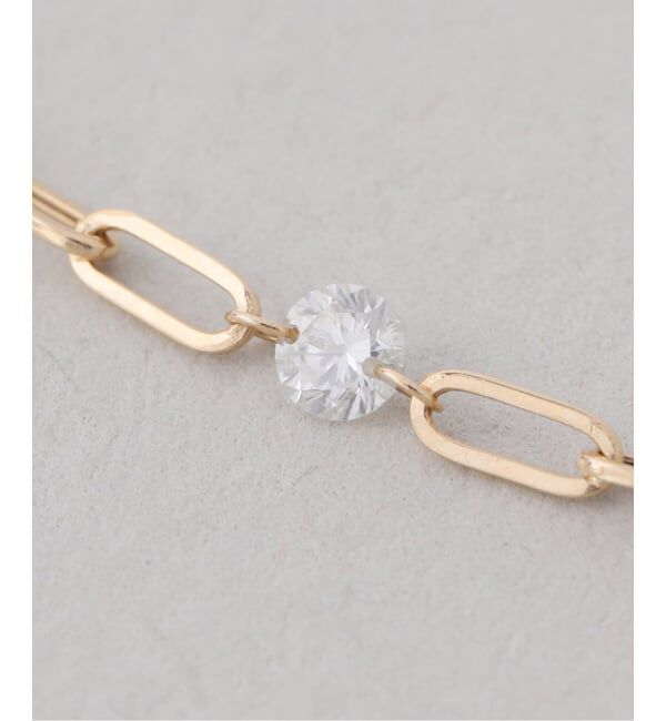 Lilas by Spick&Span「ホールダイヤ5pクリップチェーンネックレス K18」|ネックレス|